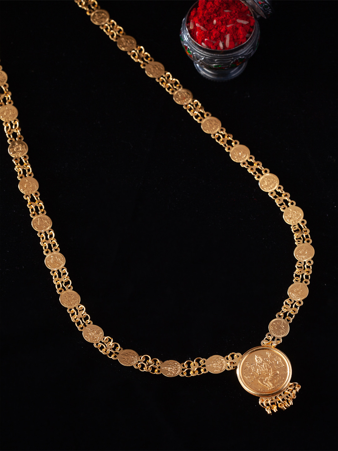 

PANASH Gold-Plated Handcrafted Lakshmi Haar Necklace