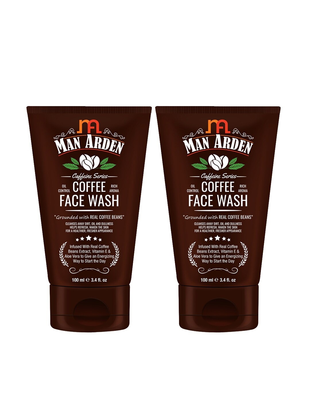 

Man Arden Pack Of 2 Coffee Face Wash 100ml, Brown