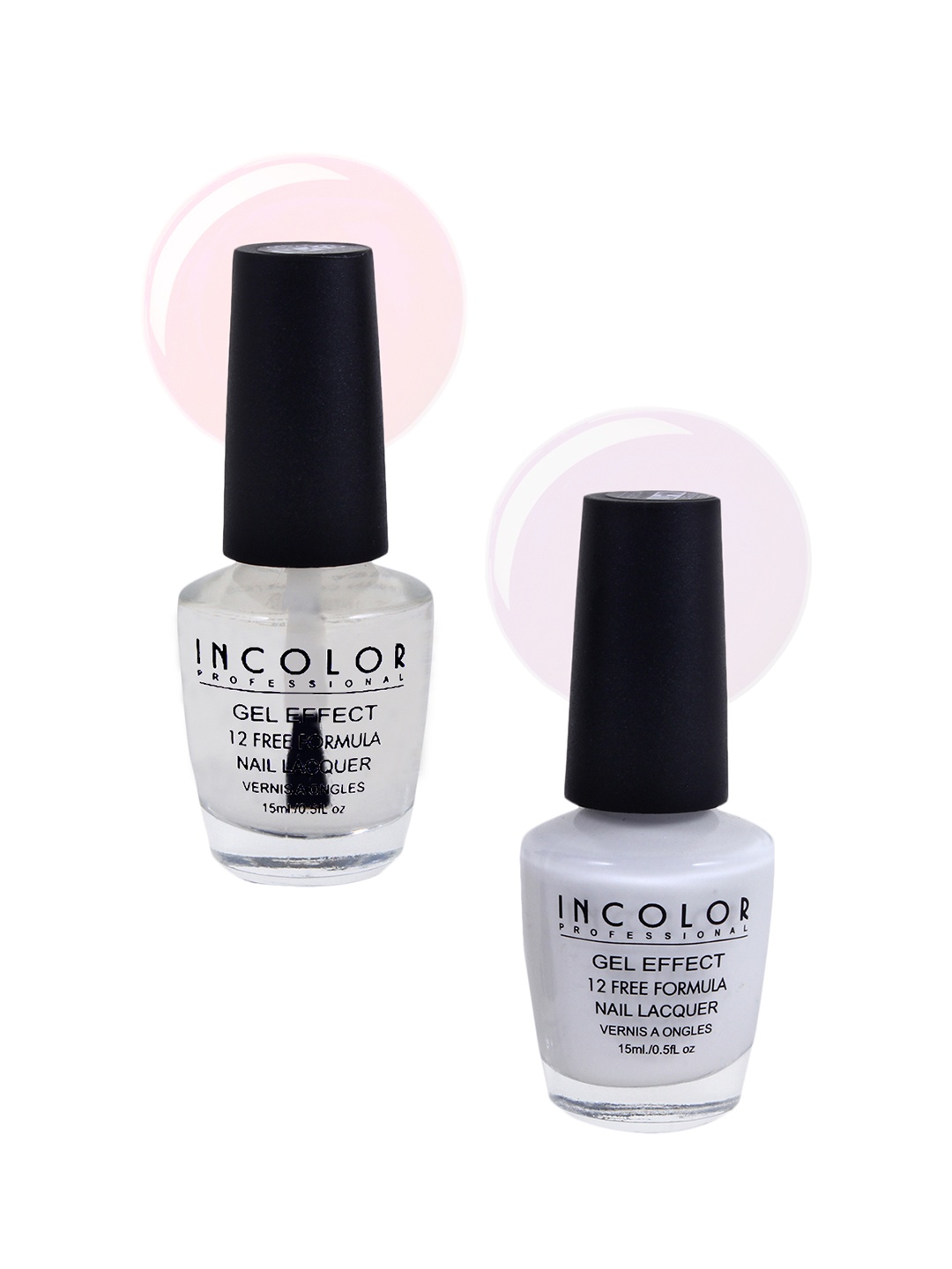 

INCOLOR Pack of 2 Gel Effect Matte Nail Paint, Grey