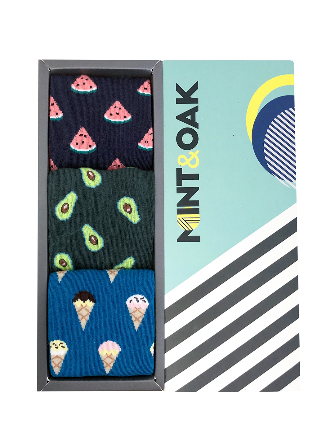 

Mint & Oak Men Pack Of 3 Assorted Socks