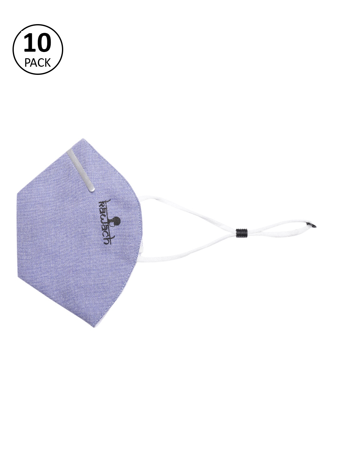 

Kawach Unisex Blue Pack of 10 Reusable 3-Ply Cotton Cloth Masks