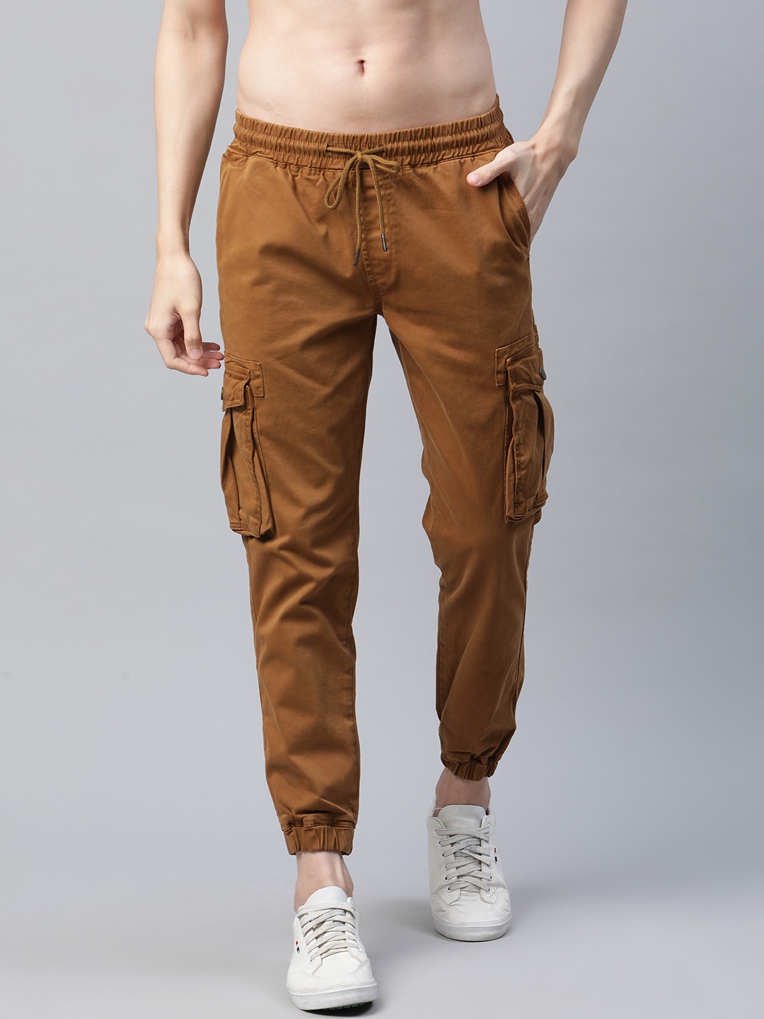 

Roadster Men Brown LYCRA Fiber Joggers Style Cropped LYCRA Fiber Cargos