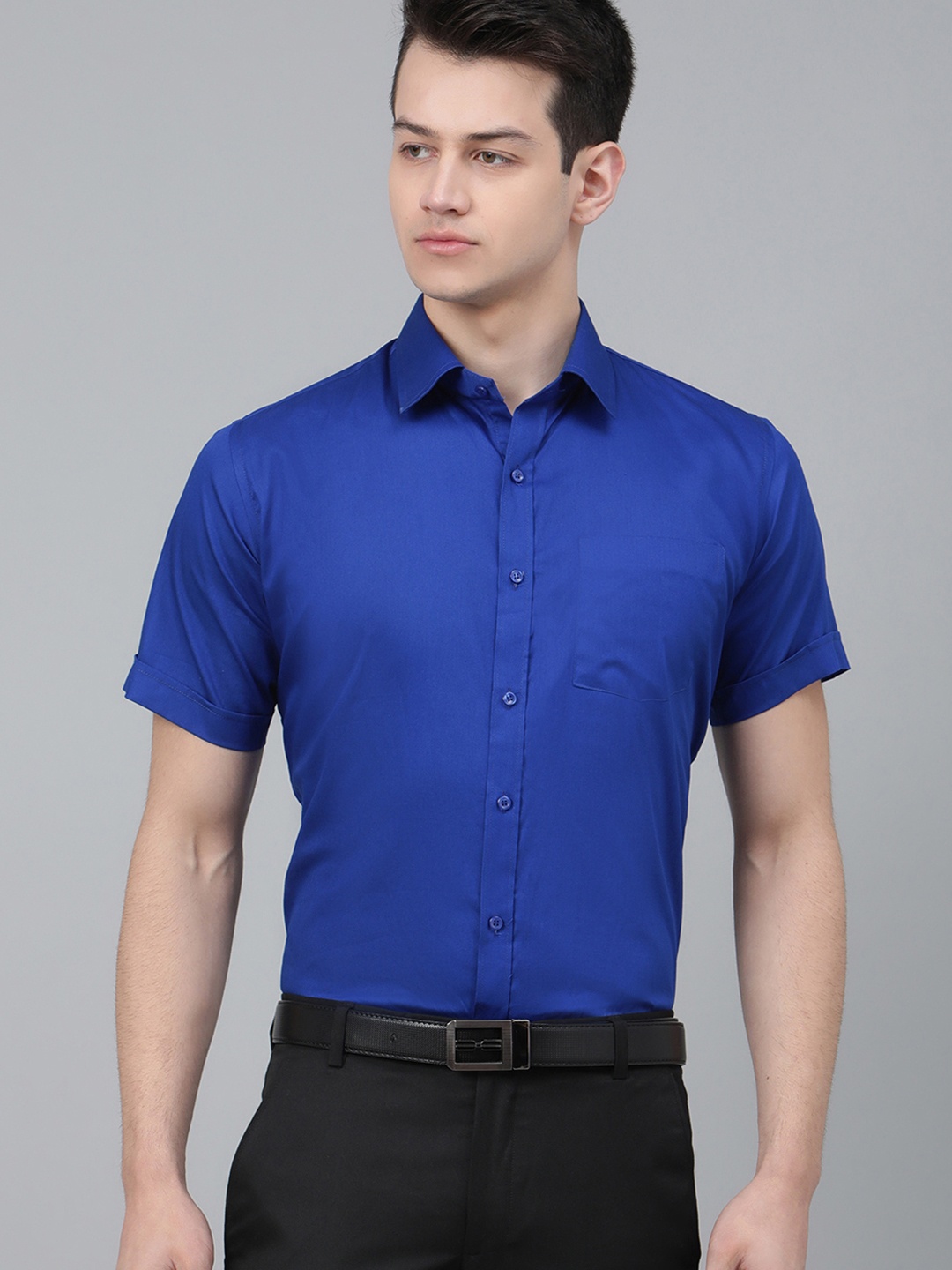 

DENNISON Men Blue Smart Slim Fit Solid Formal Shirt