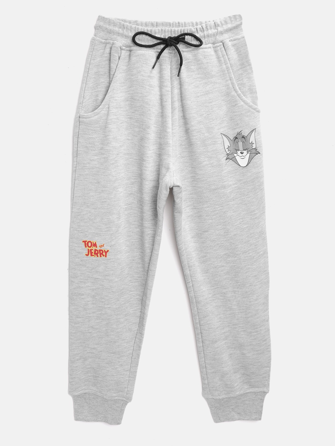 

toothless by toothless Boys Grey Melange Tom & Jerry Printed Detail Joggers