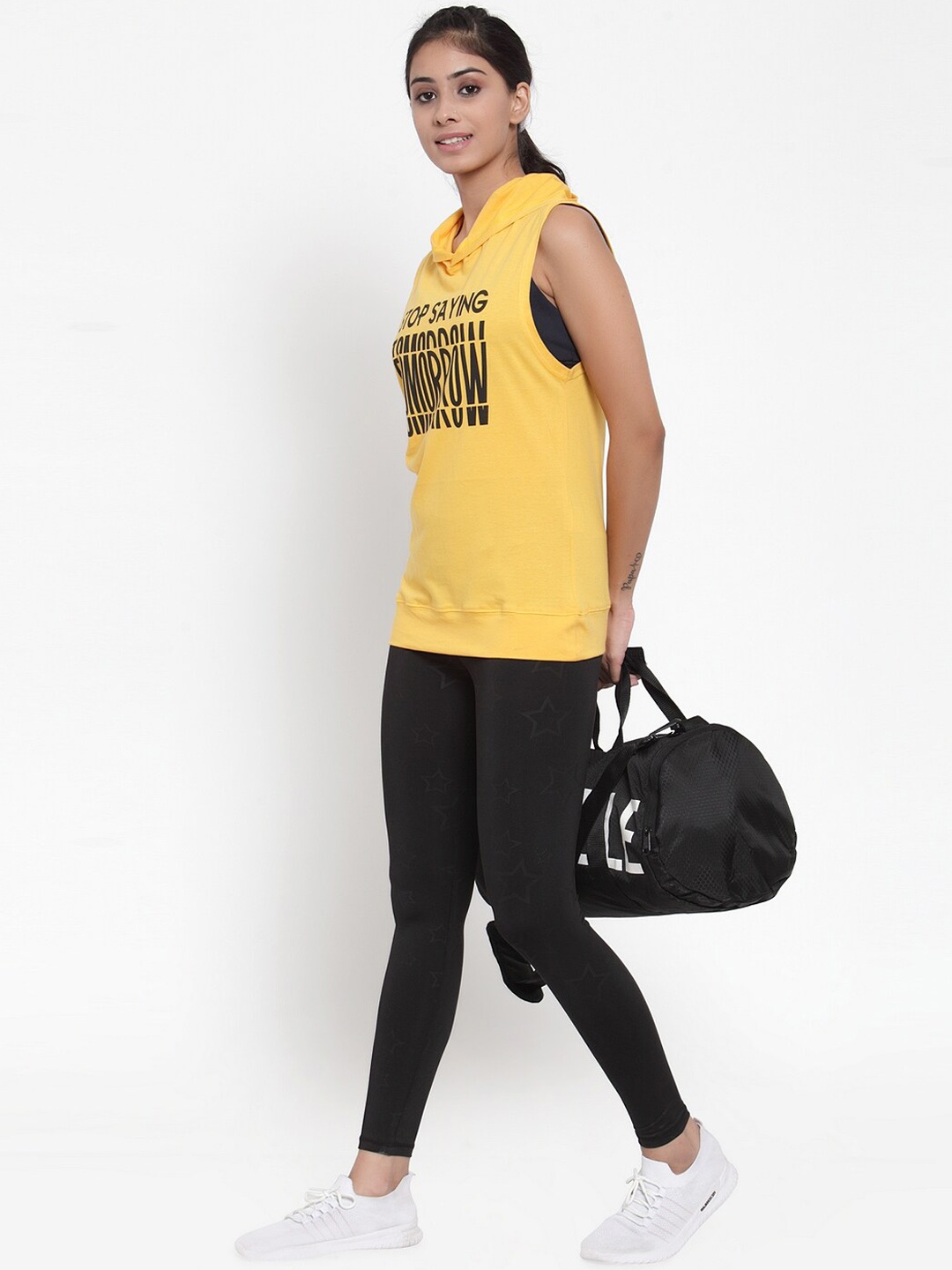 

Invincible Women Sleeveless Hoody, Yellow