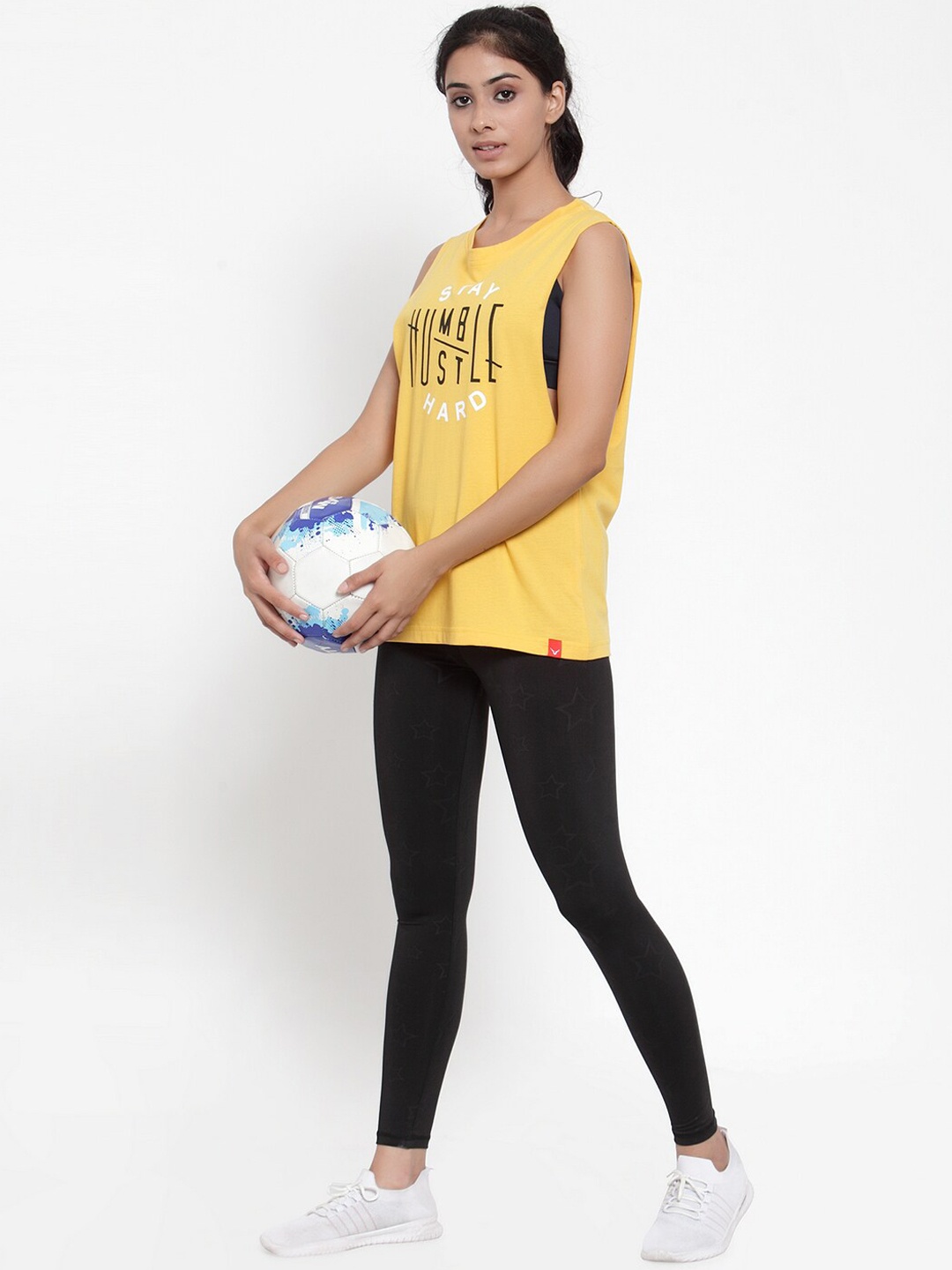 

Invincible Women Stay Humble Deep Armhole Tank Top, Yellow
