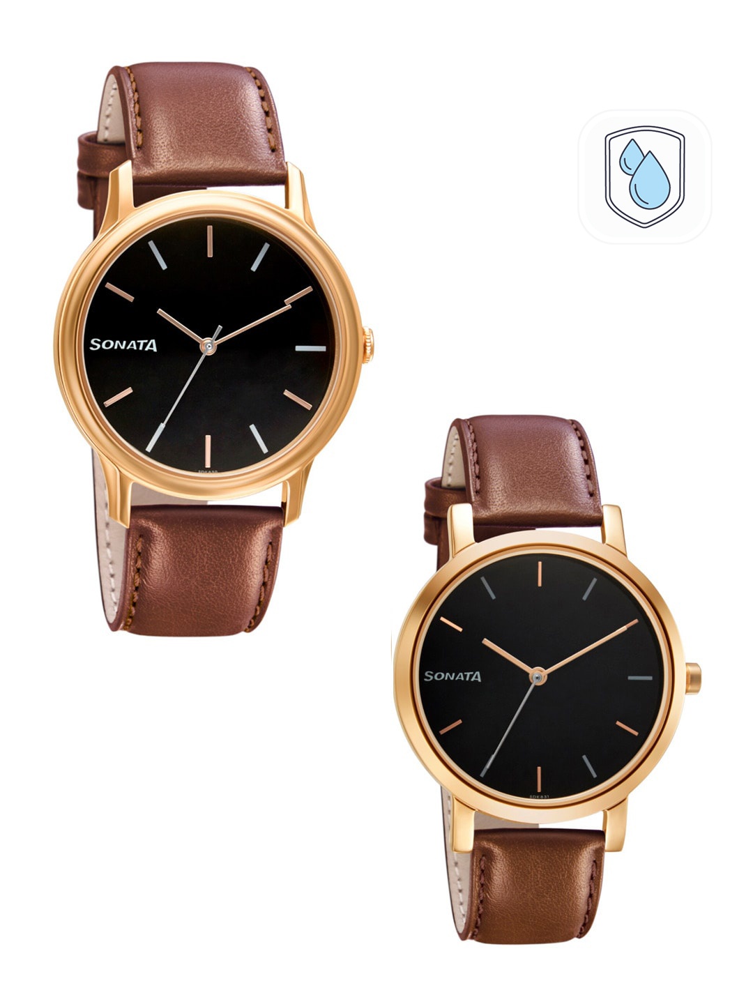 

Sonata Unisex Black Analogue Watch