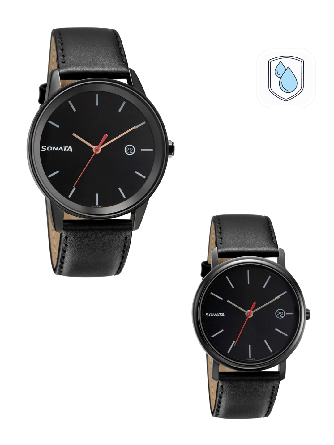 

Sonata Unisex Black Analogue Watch