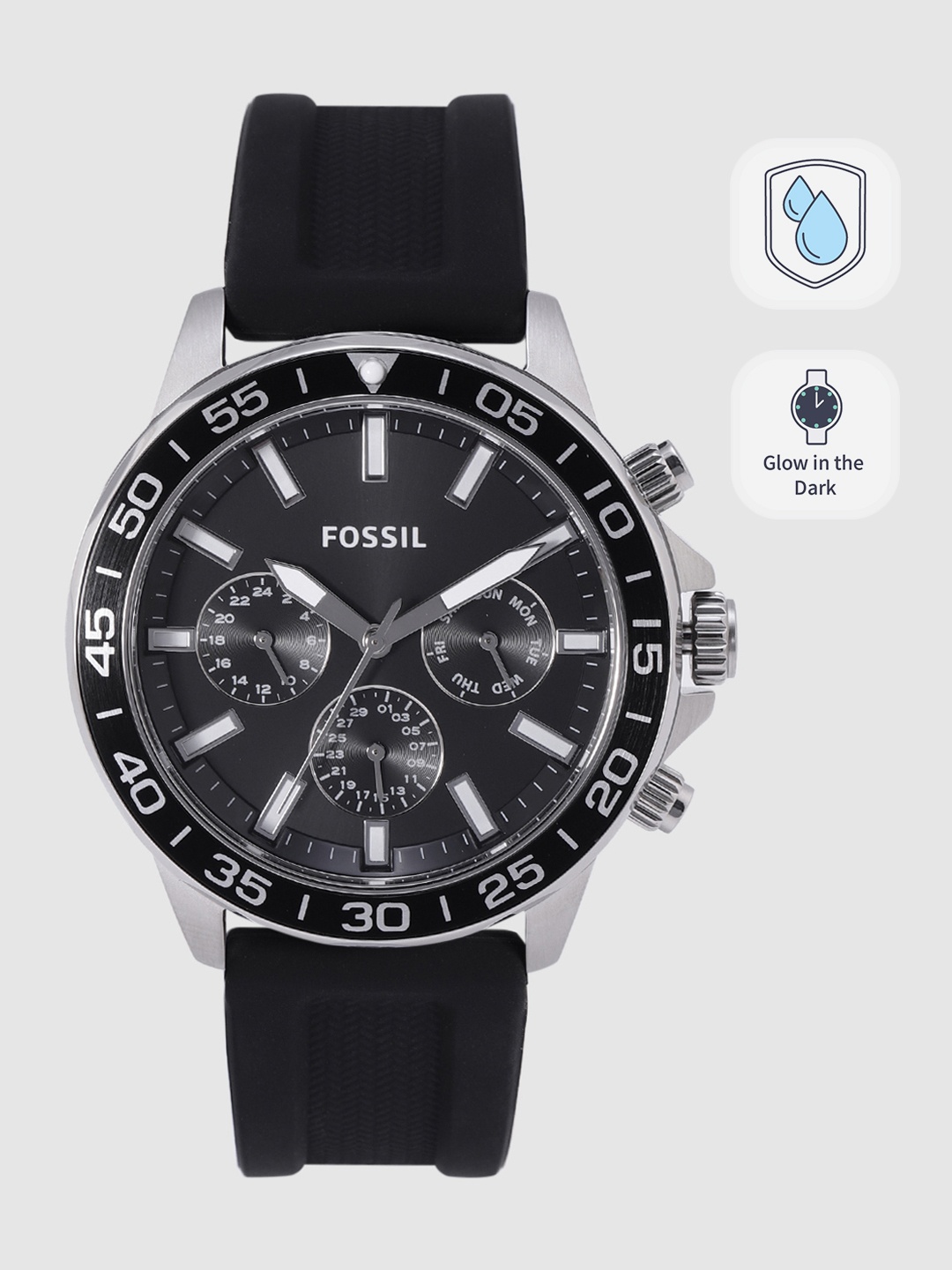 

Fossil Men Black Analogue Watch BQ2494