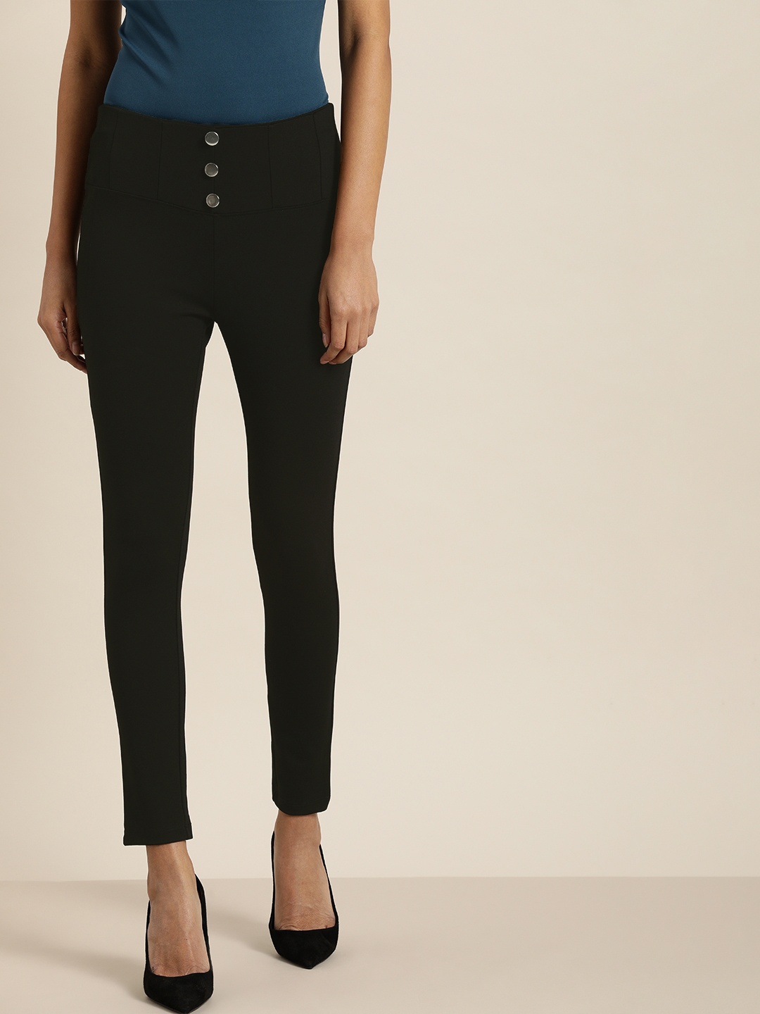 

all about you Women Black Solid Jeggings