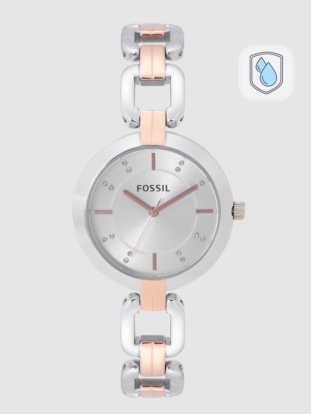 

Fossil Women Silve-Toned Analogue Watch BQ3341-SILVER