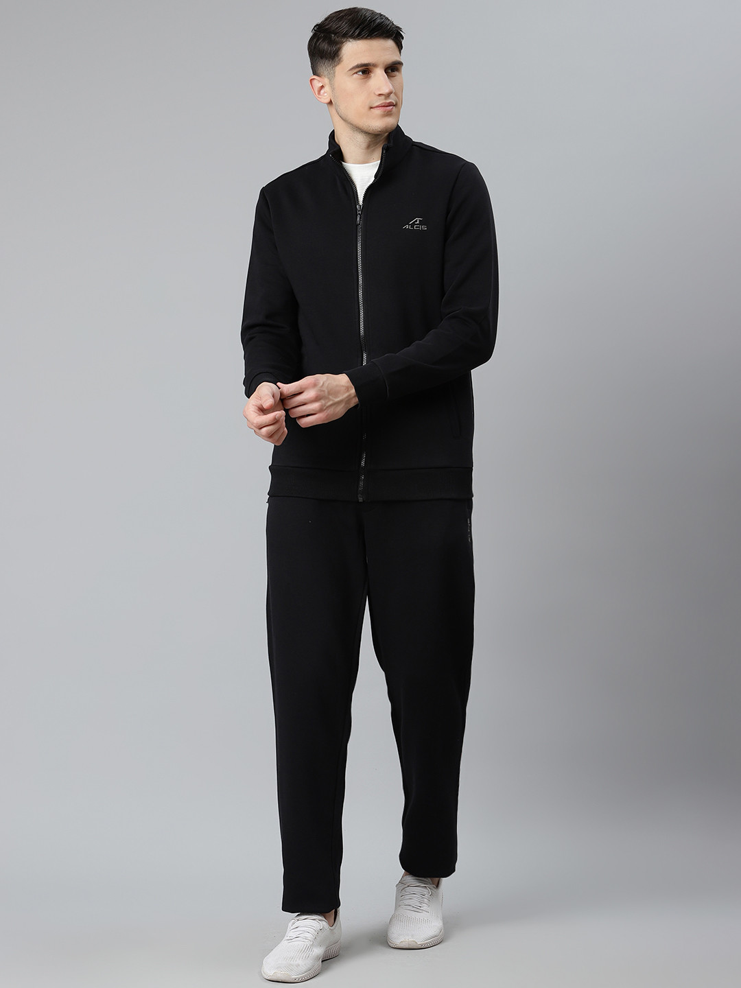 

Alcis Men Black Solid Tracksuits