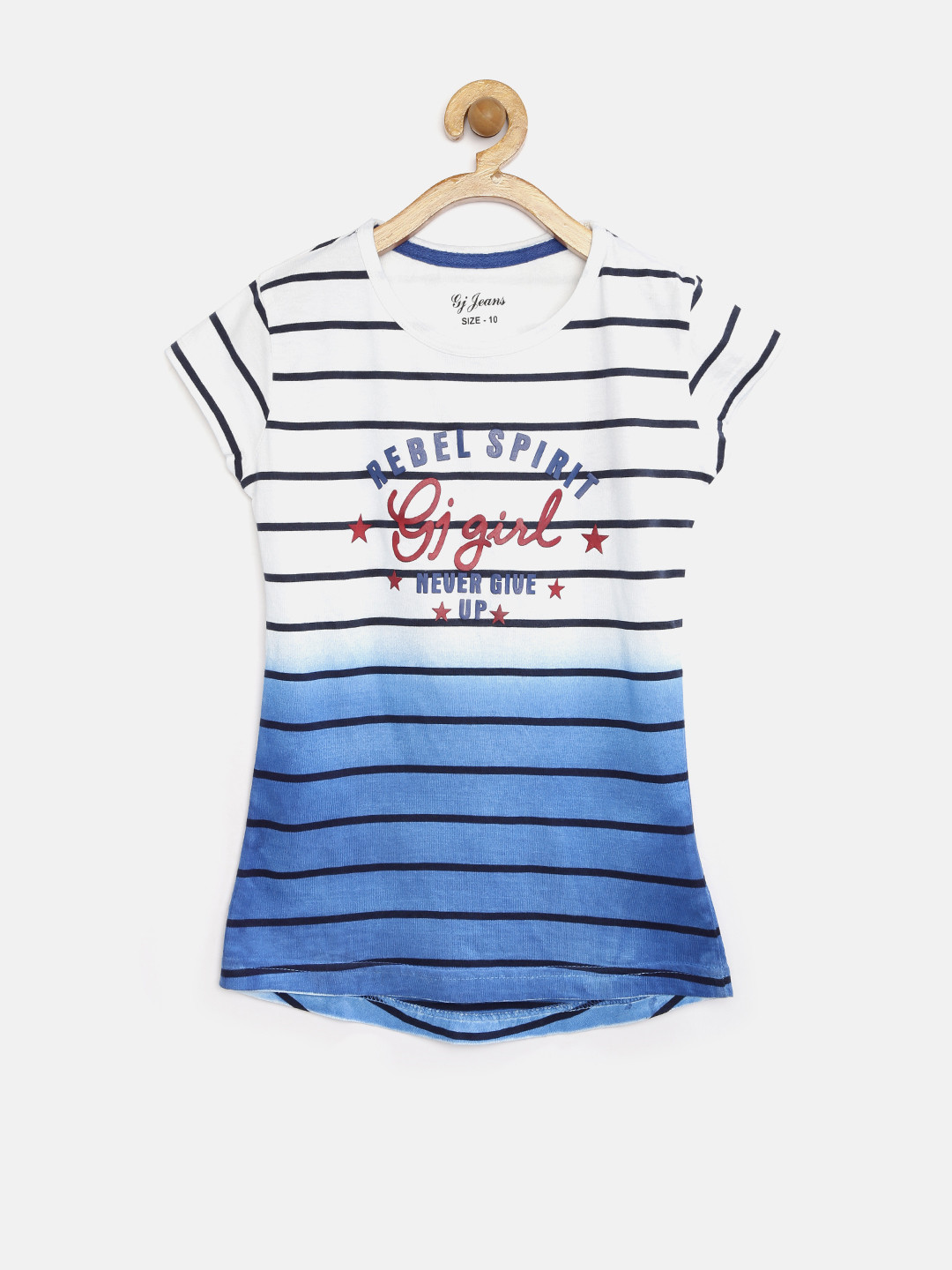 

GJ Unltd Jeans by Gini & Jony Girls Blue Ombre Striped Top