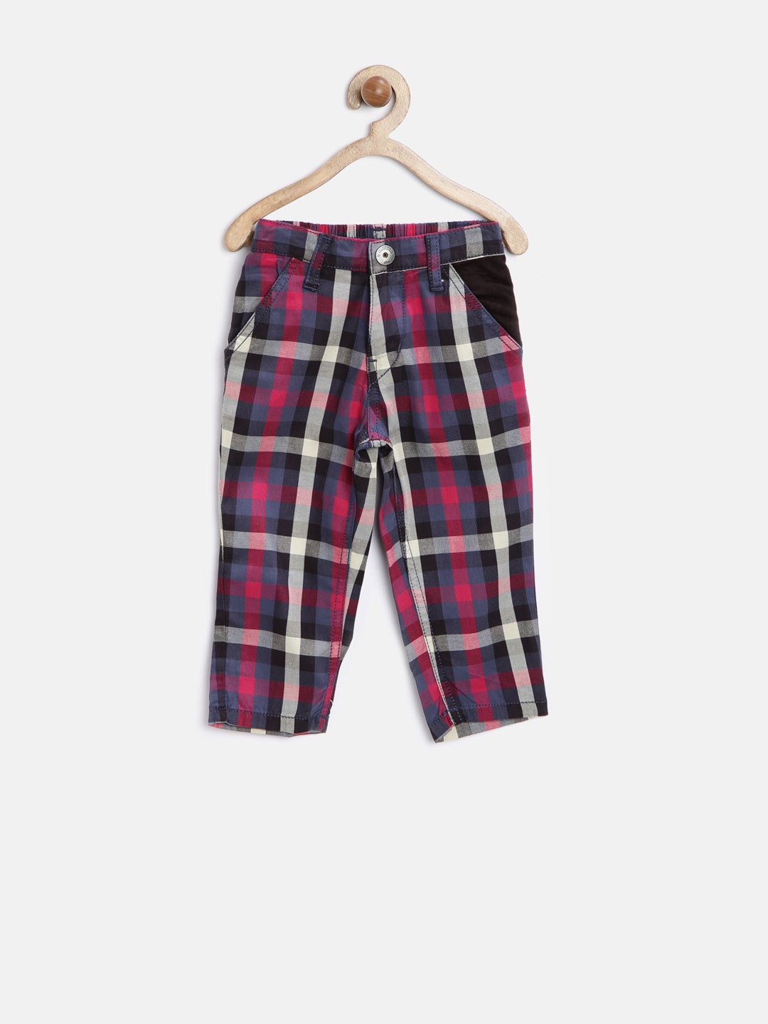 

Gini & Jony Girls Multicoloured Checked Trousers, Multi