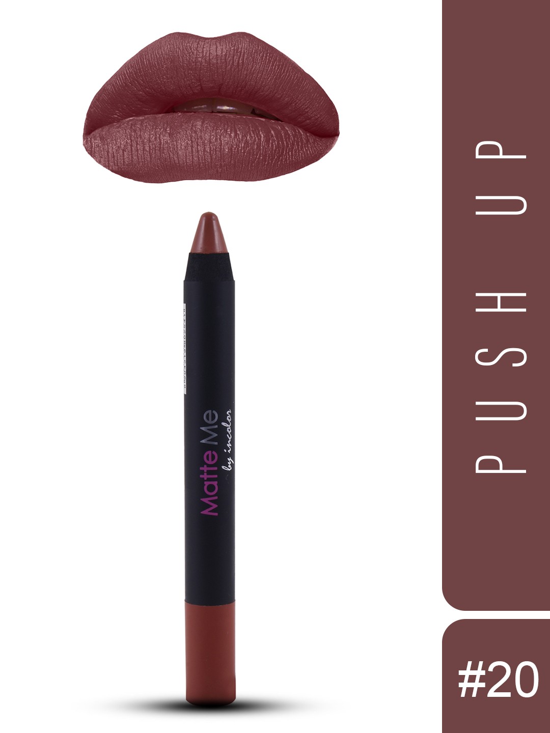 

Incolor Redwood Matte Me Crayon Lipstick 20 Push Up 2.3 gm, Brown