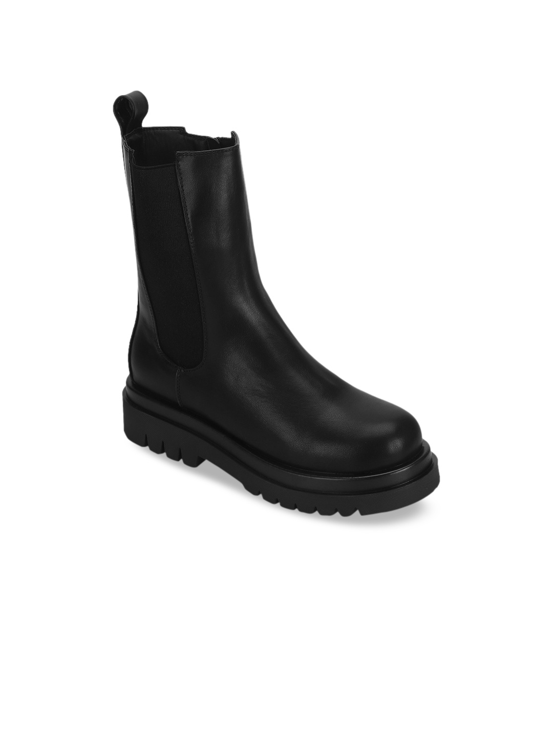 

Truffle Collection Women Black Solid Heeled Boots