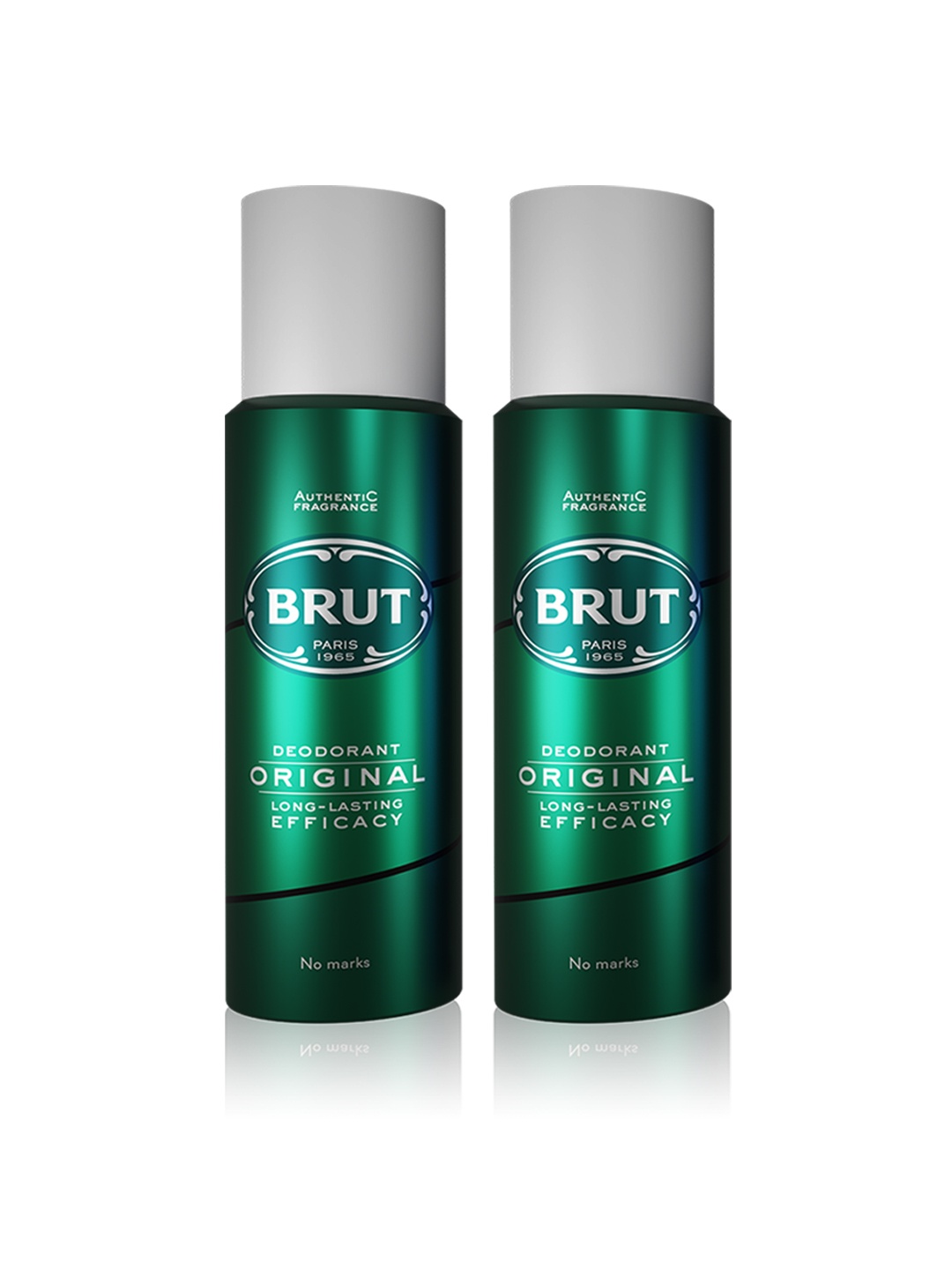 

BRUT Men Pack of 2 Original Deodorants 400ml, Green