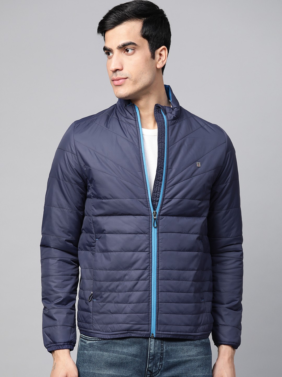 

Louis Philippe Sport Men Navy Blue Solid Tailored Jacket