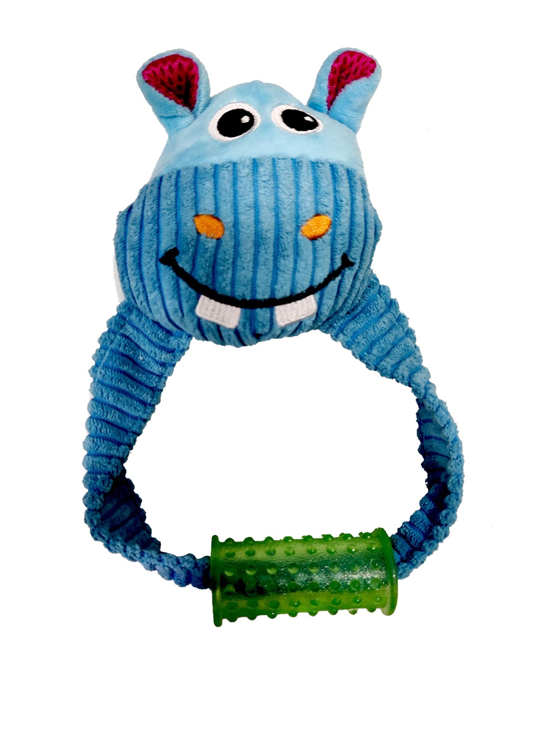 

PETS EMPIRE Blue Soft Plush Pet Chew Toy With Tug Rope