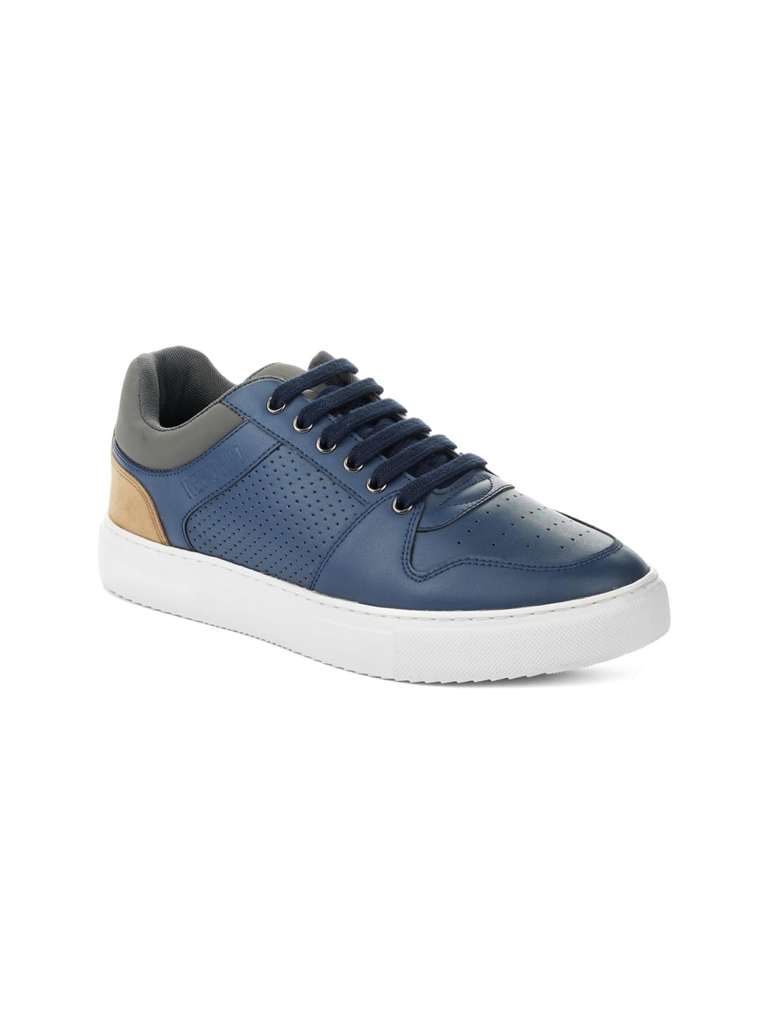 

REFOAM Men Navy Blue & Beige Colourblocked Sneakers