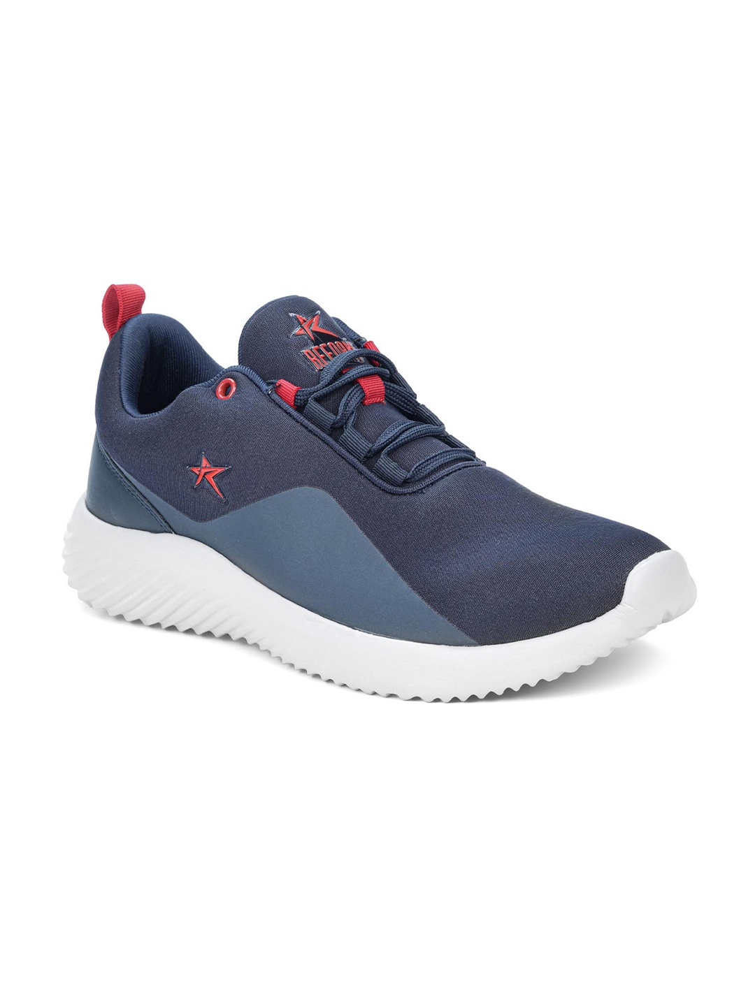 

REFOAM Men Navy Blue Textile Sport Running Shoes