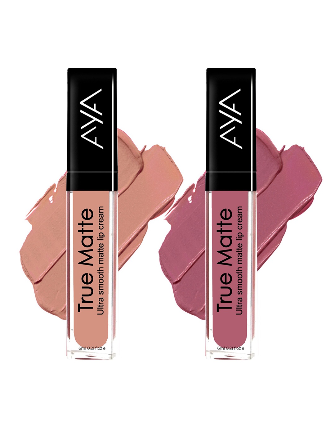 

AYA Set of 2 True Matte Liquid Lipsticks 6 ml - 03 Brown Nude & 06 Pink Nude