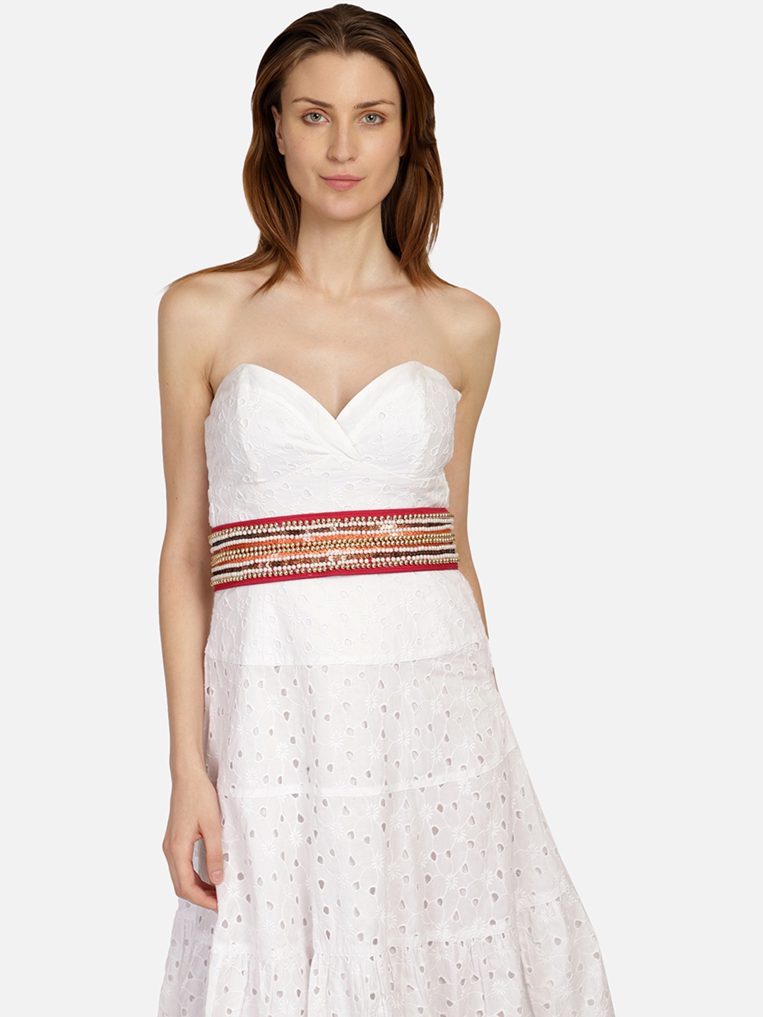 

Anekaant Women Multicoloured Embellished Belt, Multi
