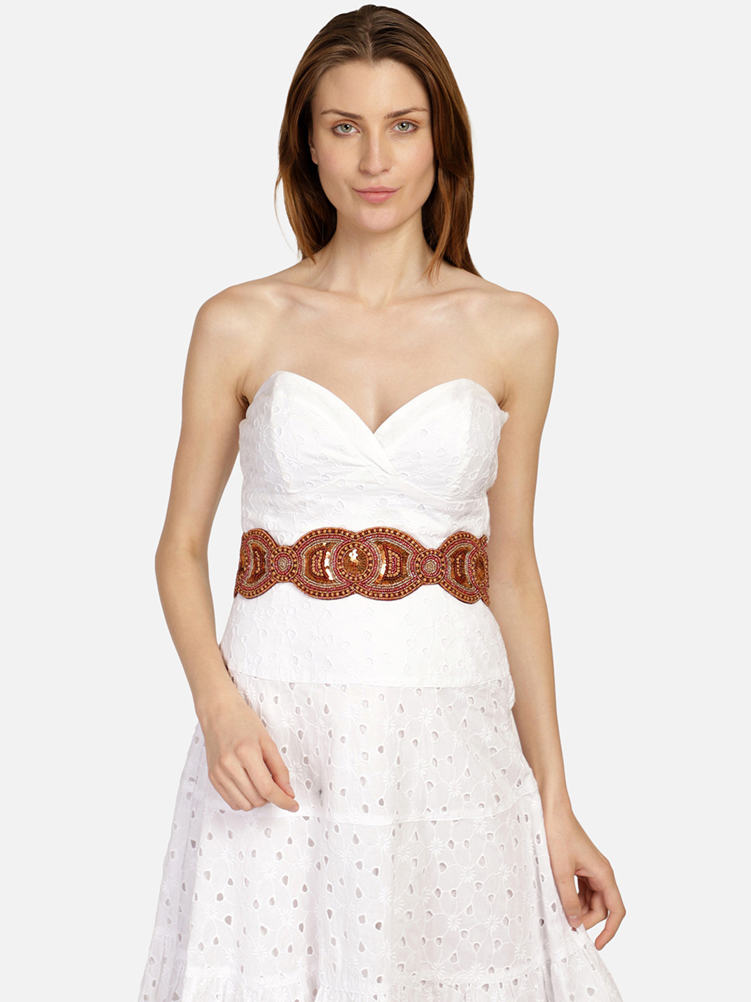

Anekaant Women Multicoloured Embellished Belt, Multi