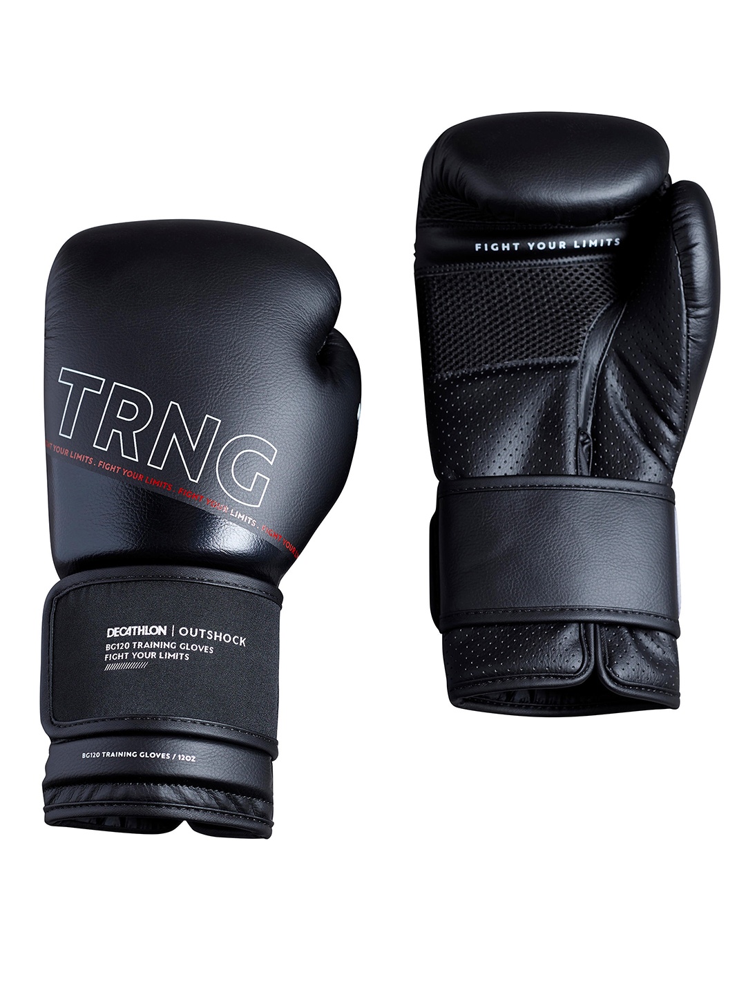 

Domyos By Decathlon Unisex Black Printed Boxing Training Gloves 120