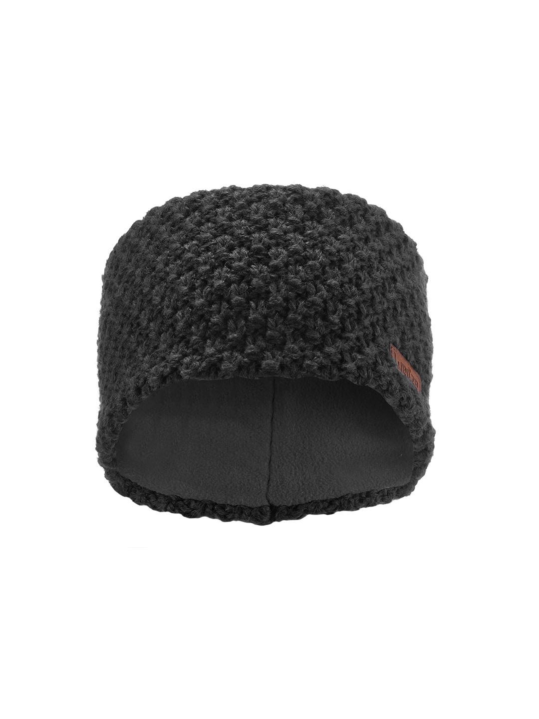 

WEDZE By Decathlon Unisex Black Solid Chunky-Knit Headband