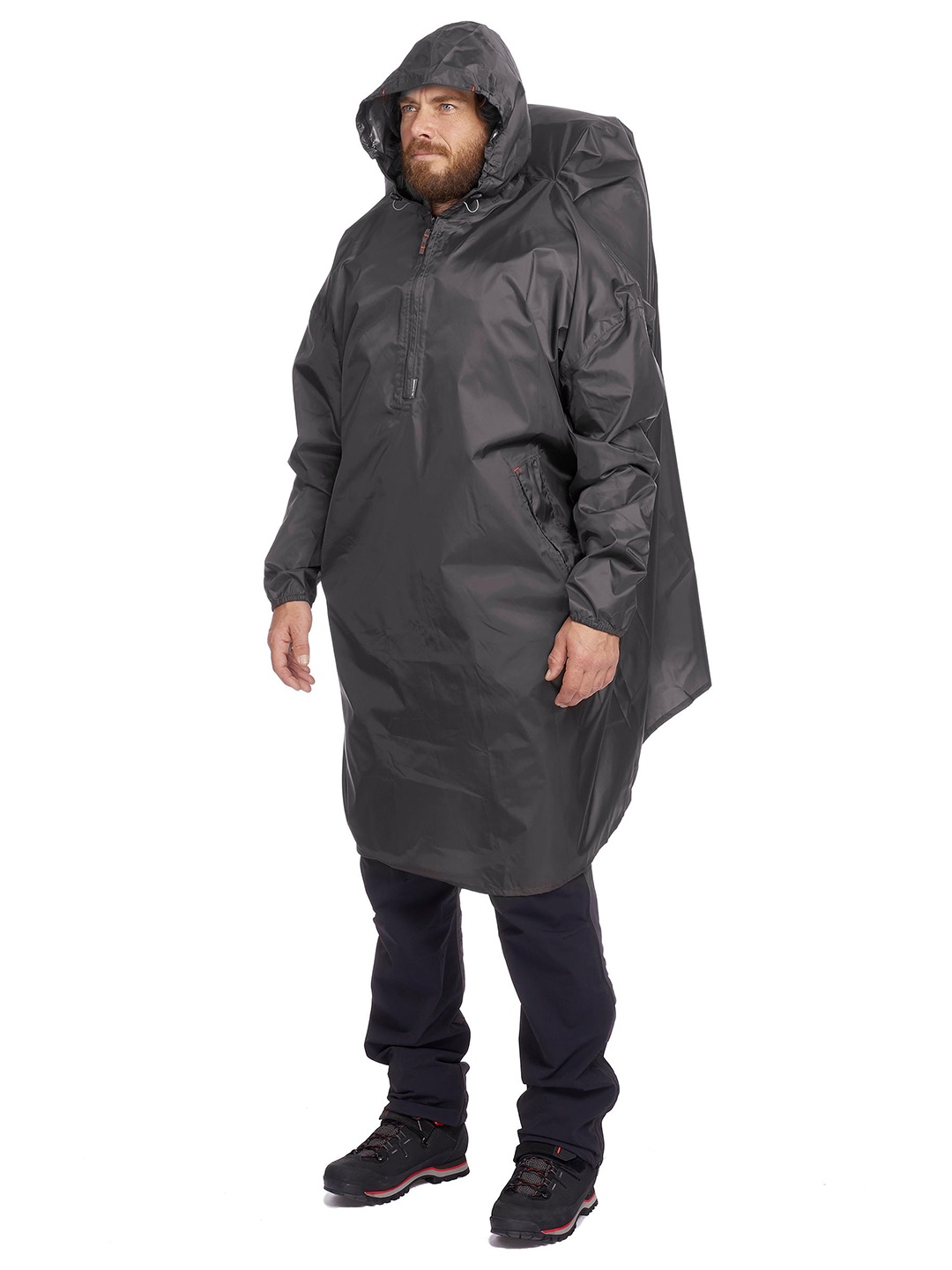 

.FORCLAZ By Decathlon Men Grey ARPENAZ Hiking and Trekking Rain Poncho