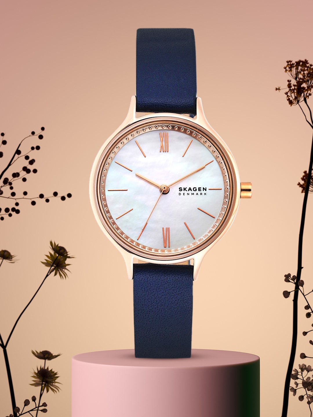

SKAGEN Women Blue & Cream-Coloured Analogue Watch SKW2864