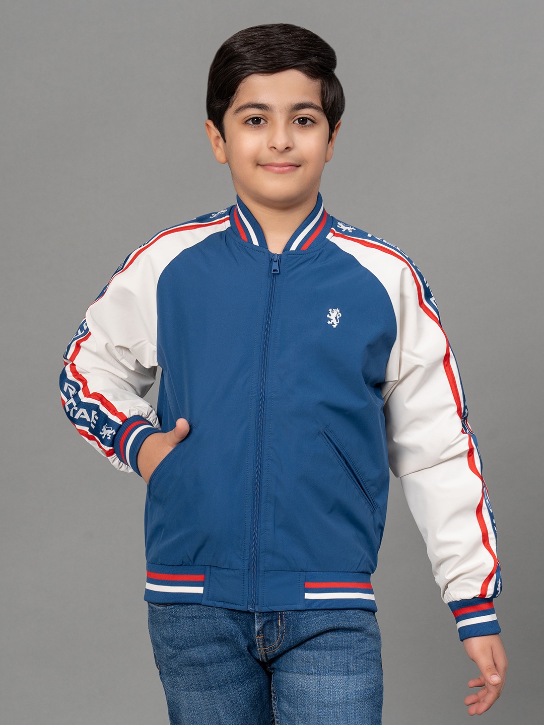 

Red Tape Boys Navy Blue Solid Bomber Jacket