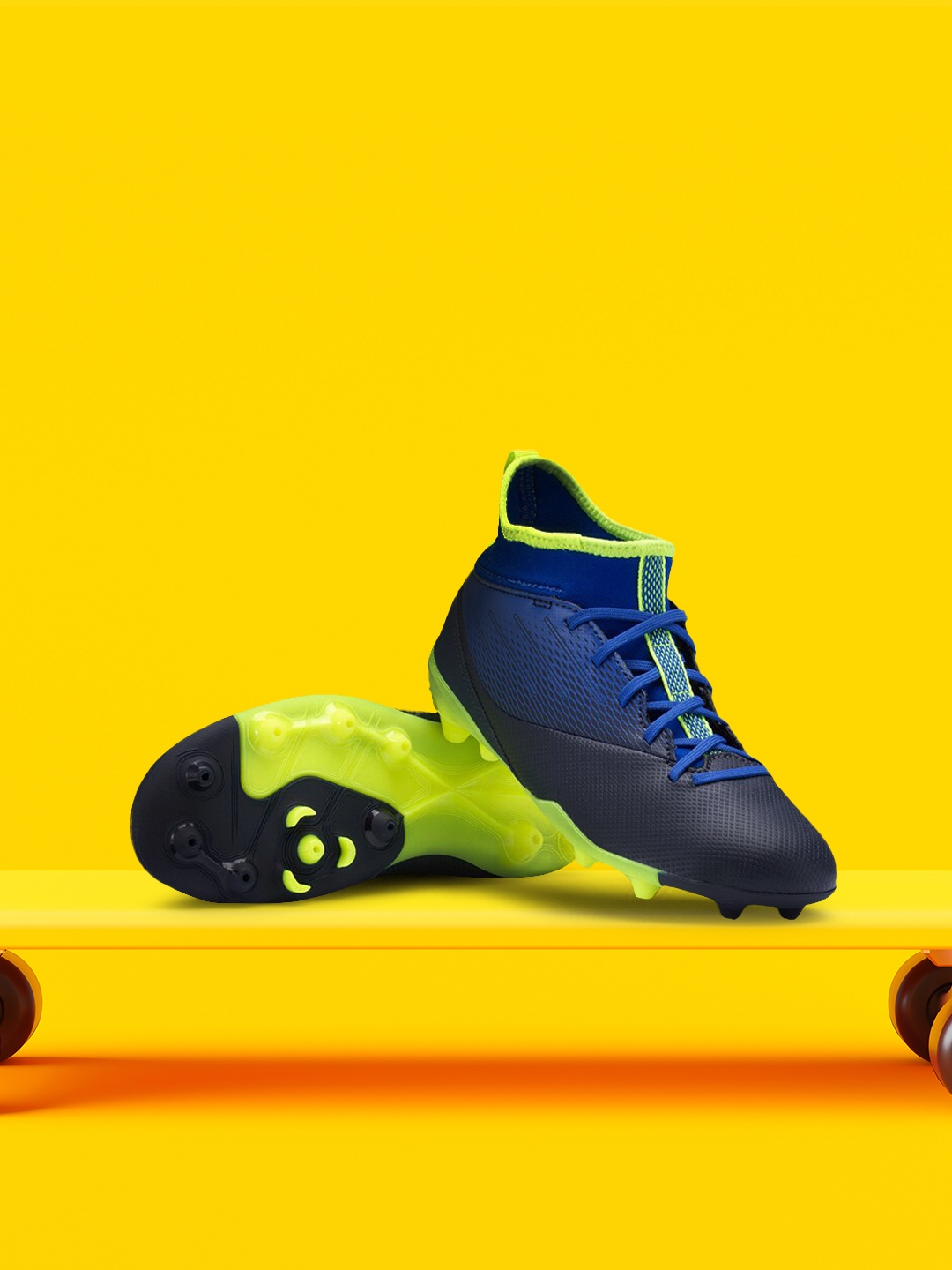 

Kipsta By Decathlon Kids Blue & Black Football Boots Agility 500 Mid MG