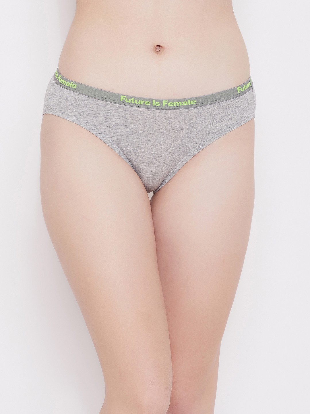 

Clovia Women Grey Melange Solid Bikini Briefs PN3295P013XL
