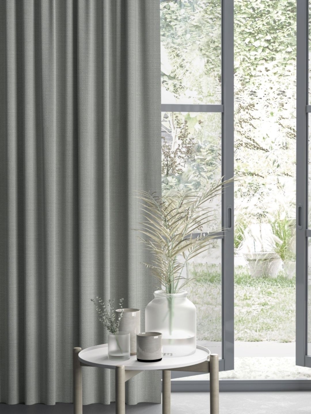 

DDecor Grey Single Door Curtain