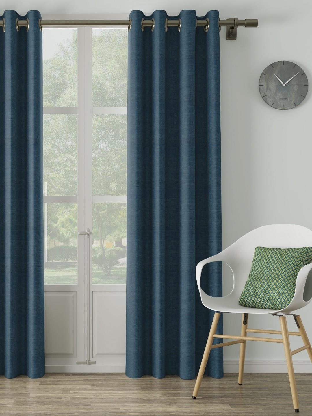 

DDecor Blue Single Door Curtain
