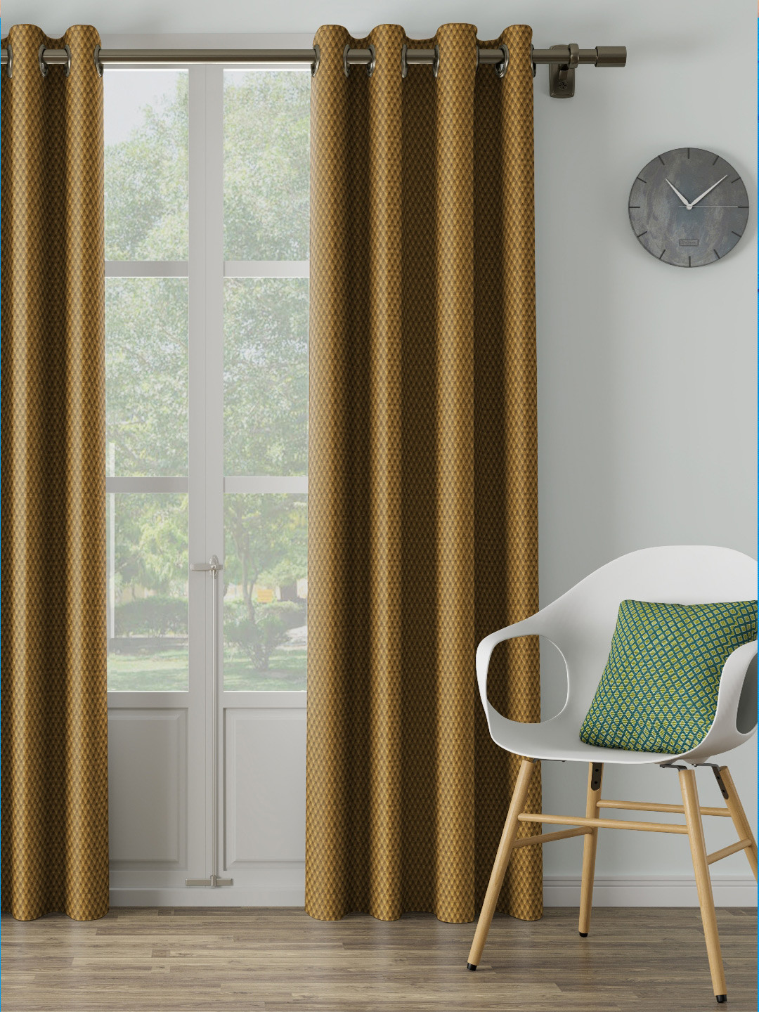 

DDecor Brown Single Long Door Curtain
