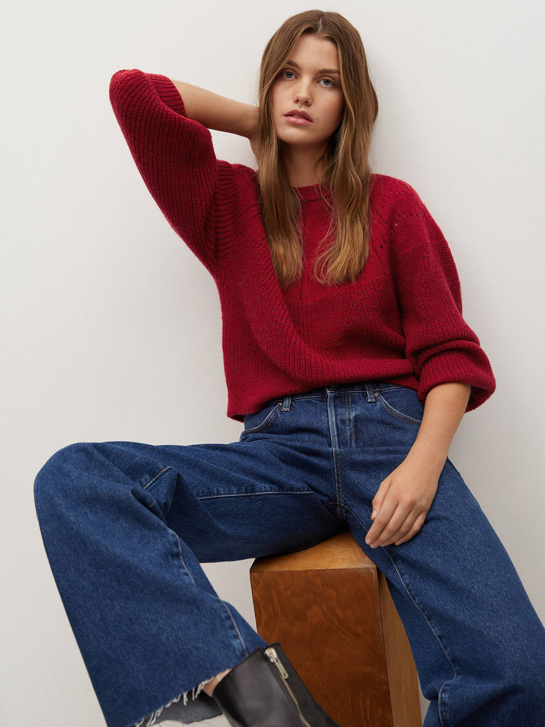 

MANGO Women Red Pullover