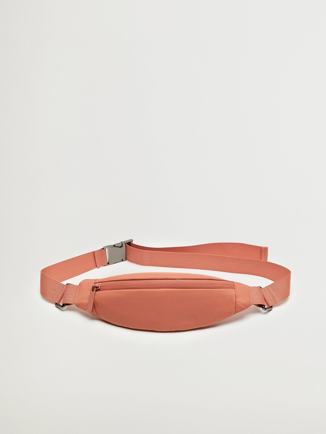 

MANGO Women Peach-Coloured Solid Fanny Pack