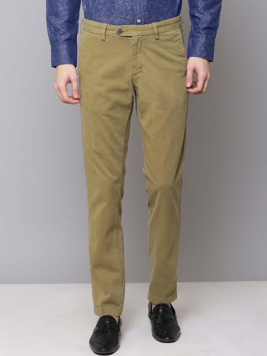 

GANT Men Olive Green Slim Fit Chinos Trousers