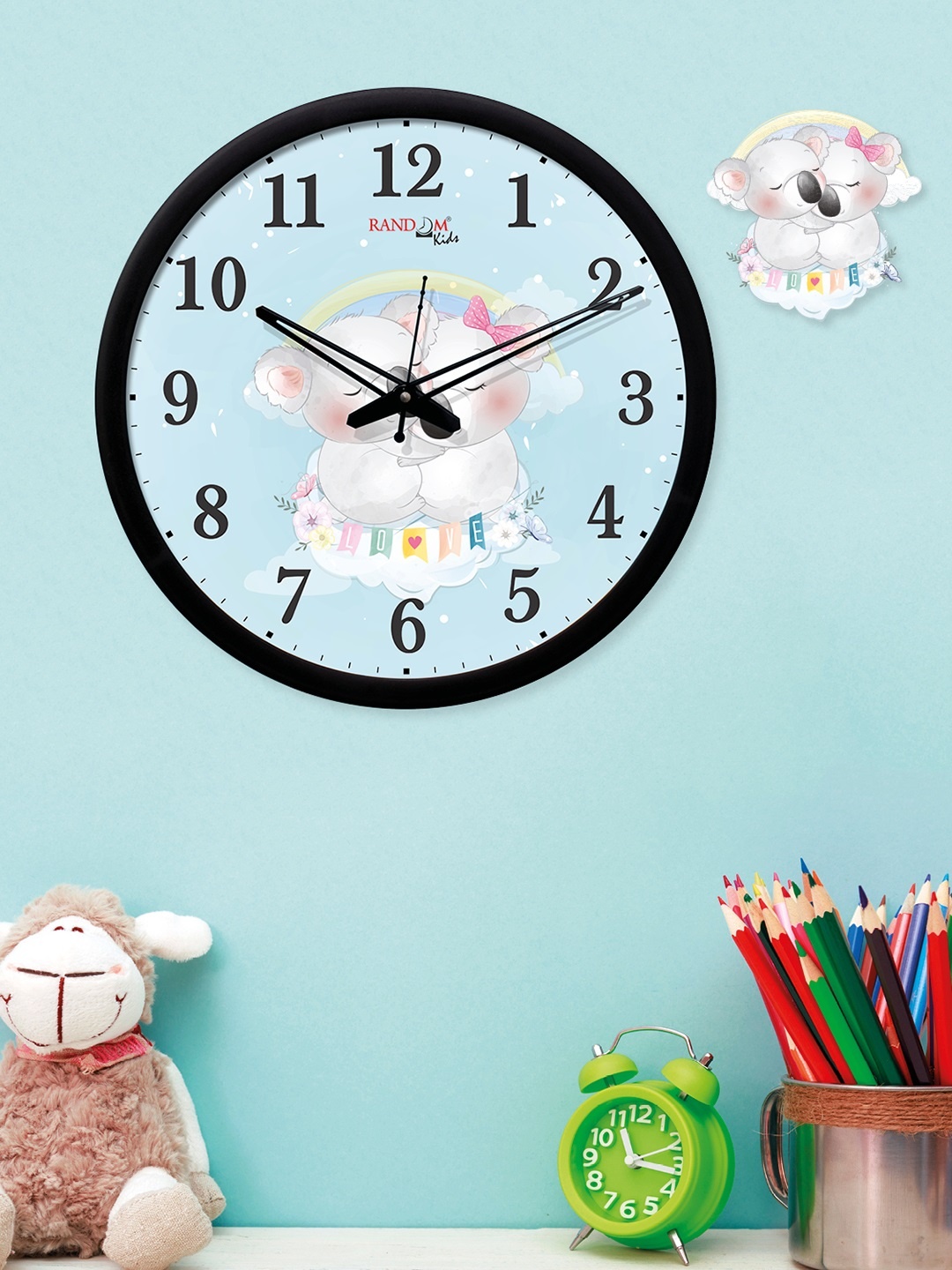 

RANDOM Blue Round Printed 30cm Analogue Wall Clock
