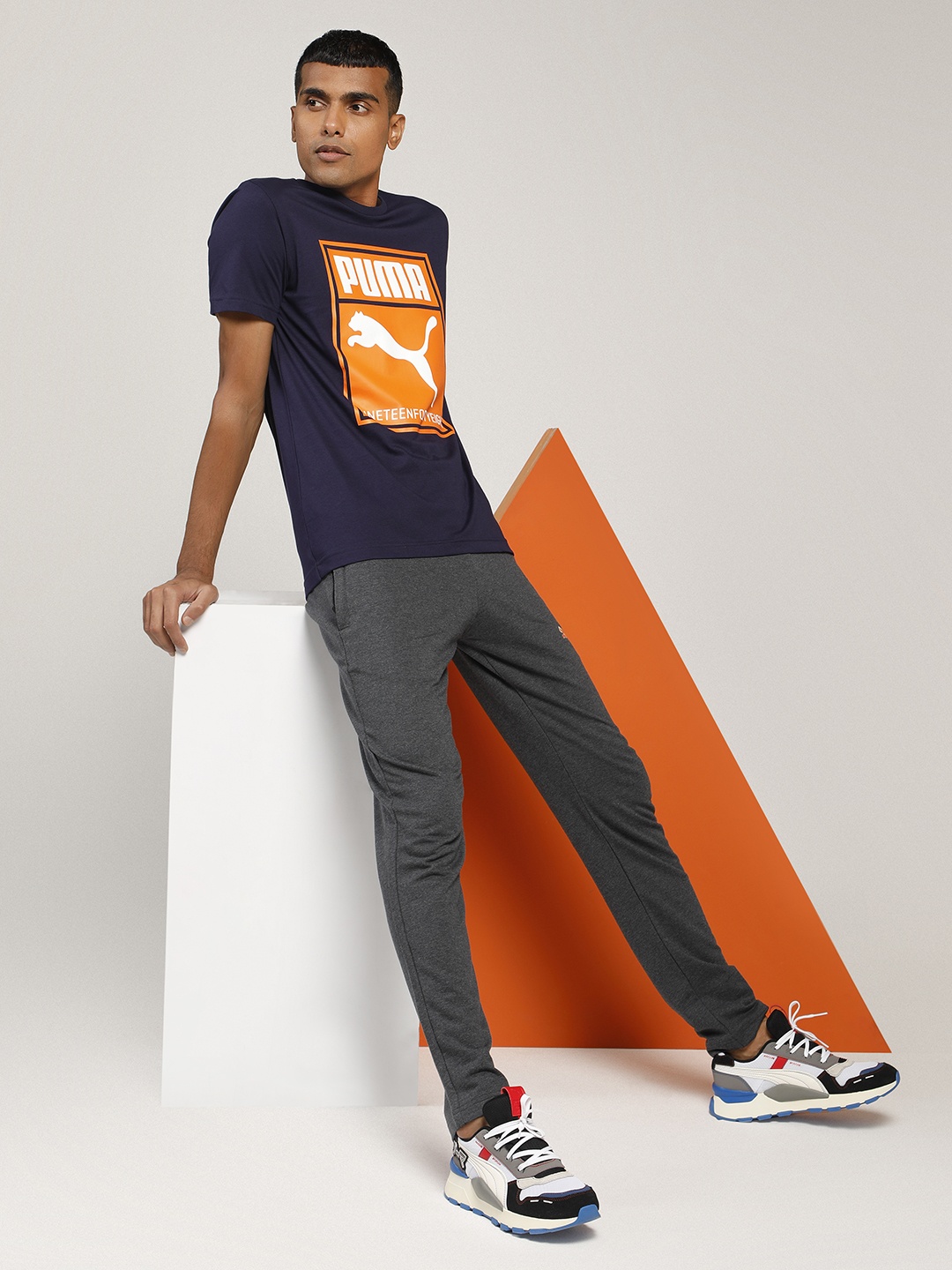 

Puma Men Navy Blue 1948 Box Graphic Tee