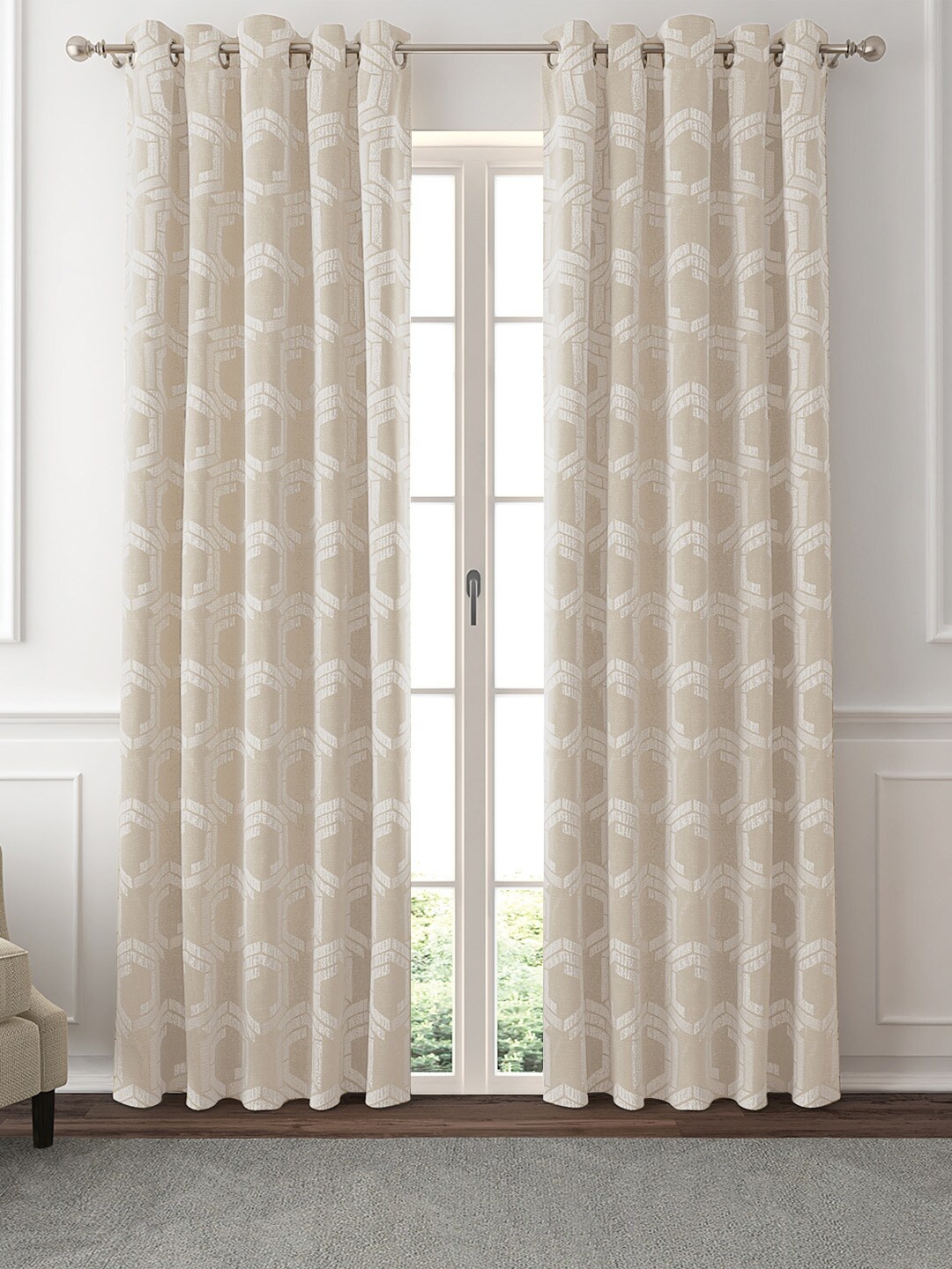 

GM Beige Set of 2 Curtain Curtains