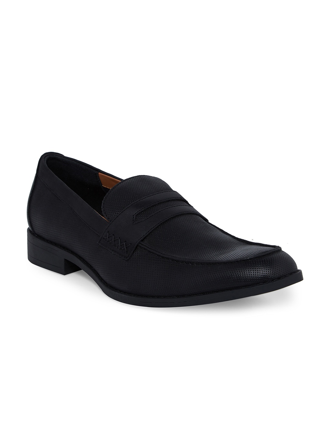 

Call It Spring Men Black Textured Slip On Shoes