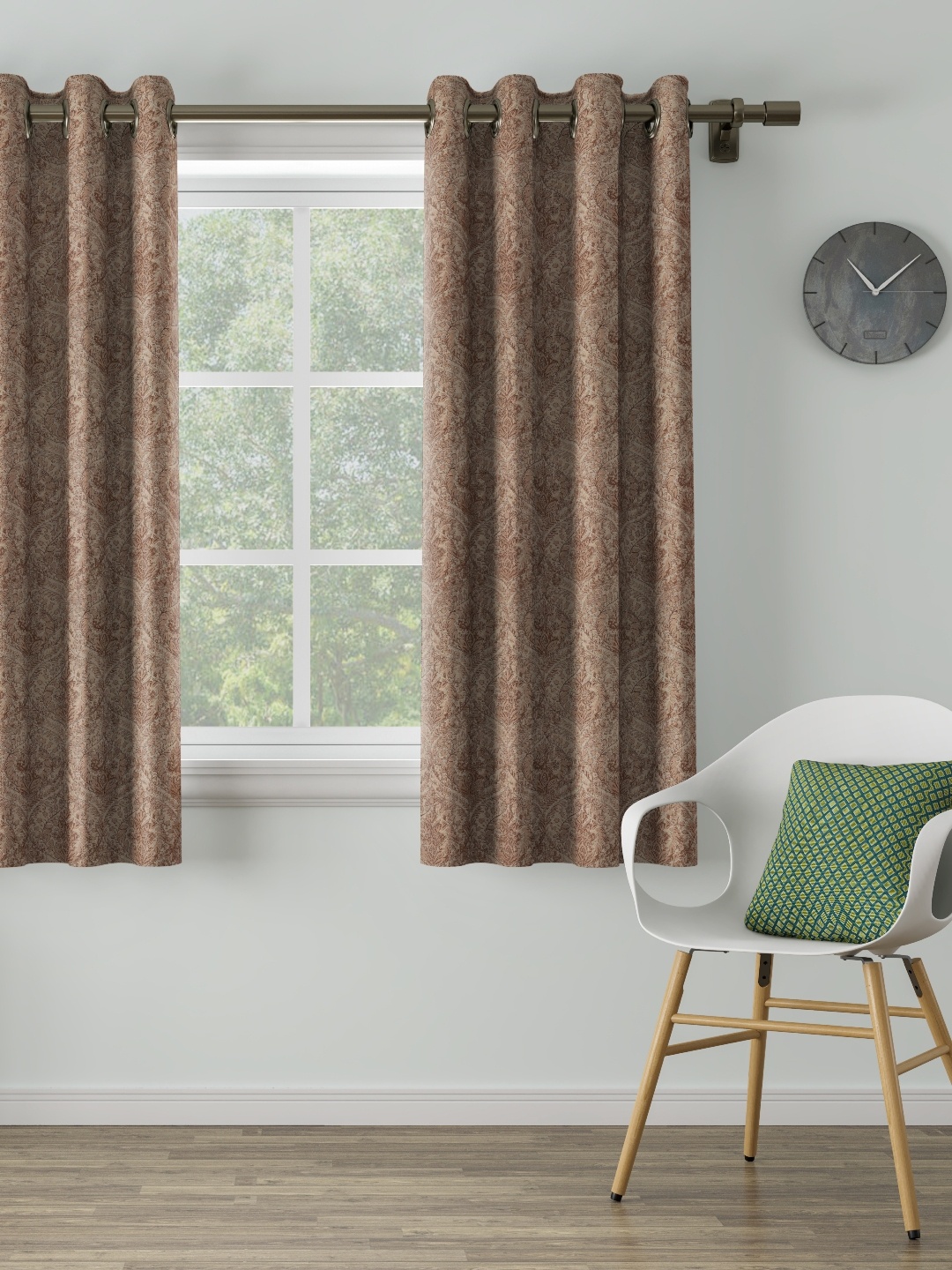 

DDecor Brown Single Window Curtain