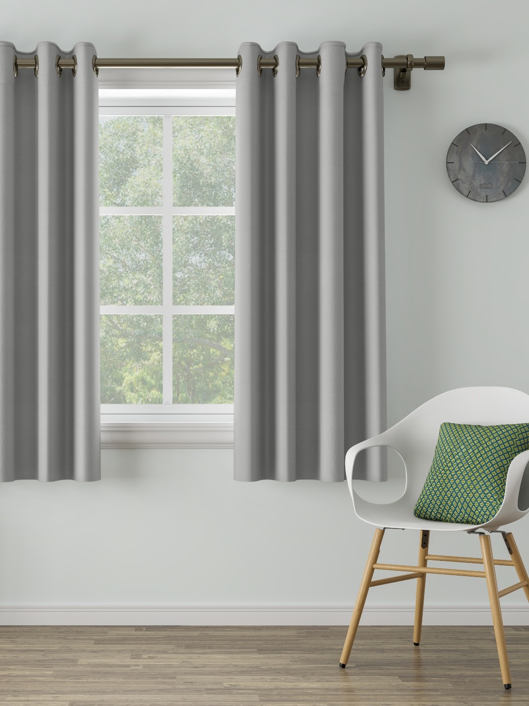 

DDecor Grey Single Curtain Curtain