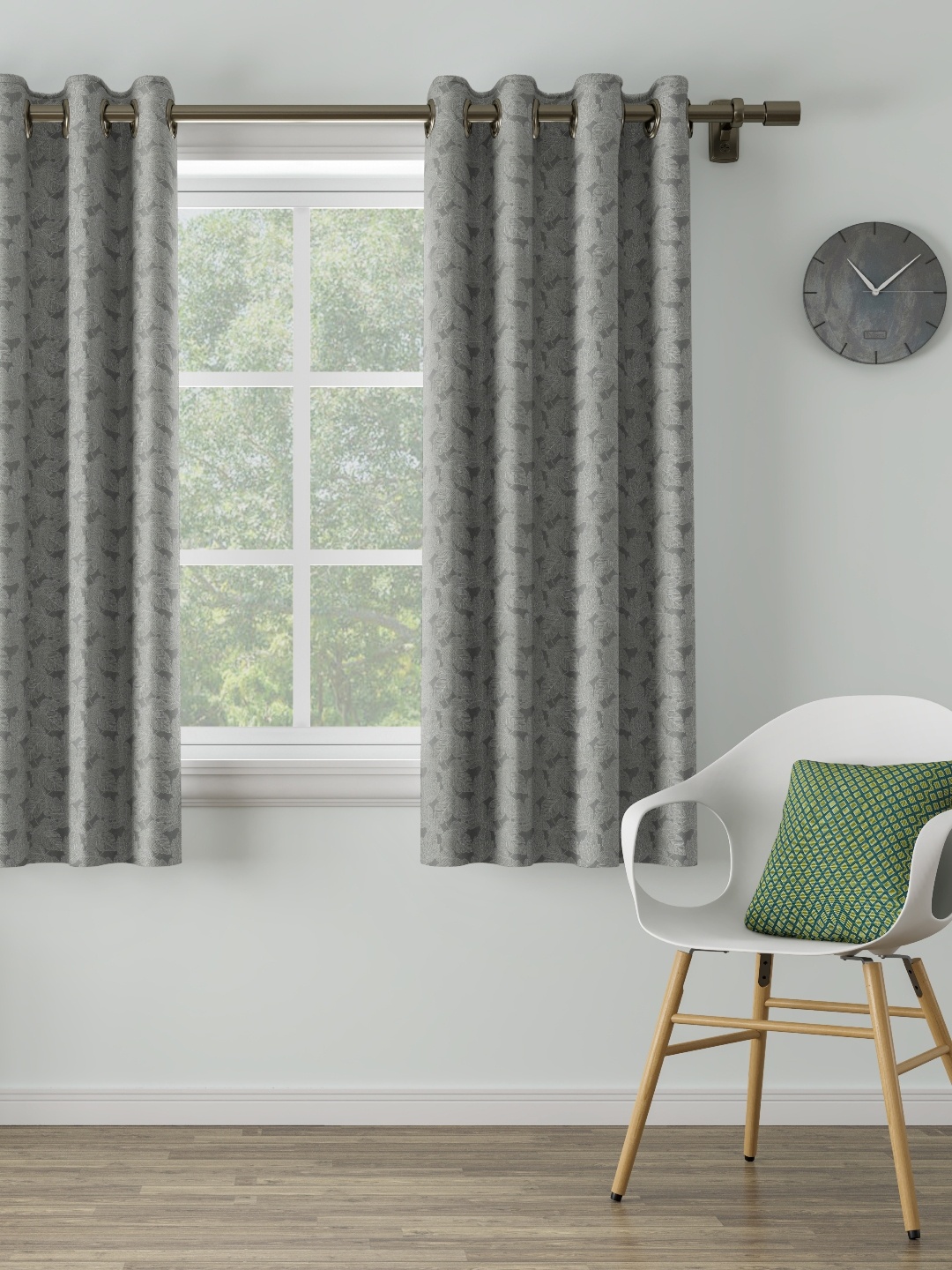 

DDecor Grey Single Window Curtain