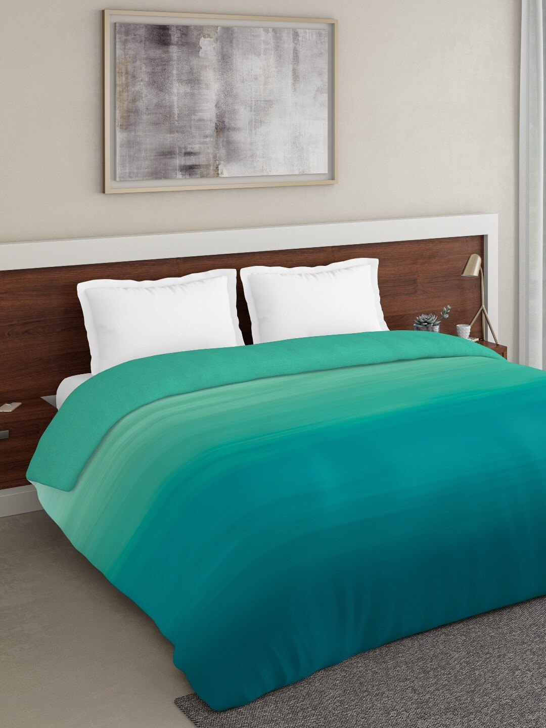 

DDecor Green & Blue Solid Mild Winter 210 GSM Double Bed Comforter