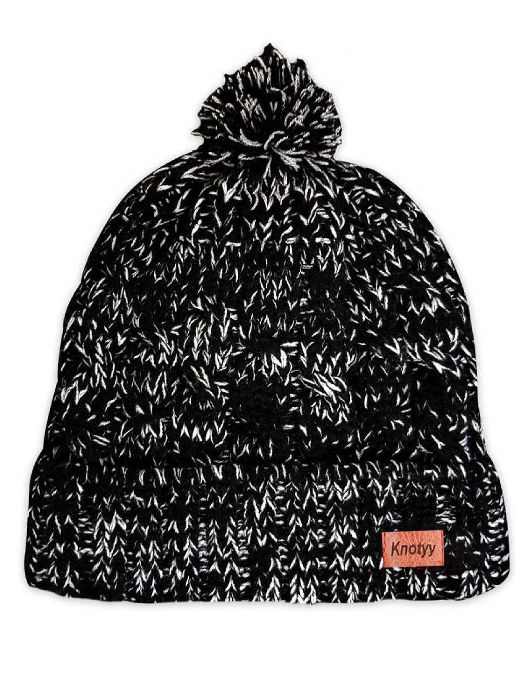 

Knotyy Unisex Black Solid Beanie